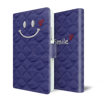 Galaxy S21 5G SC-51B docomo スマホケース 手帳型 全機種対応 スマイル UV印刷 耐衝撃