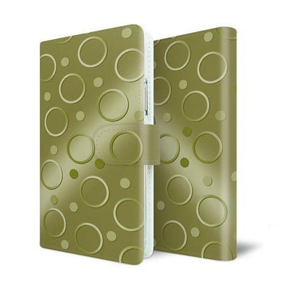 Qua phone QZ KYV44 au スマホケース 手帳型 エンボス風グラデーション UV印刷 耐衝撃