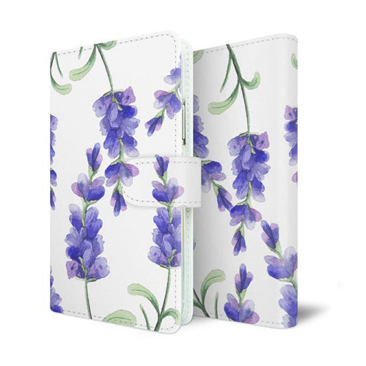 AQUOS sense9 SHG14 au スマホケース 手帳型 水彩風 花 UV印刷 耐衝撃