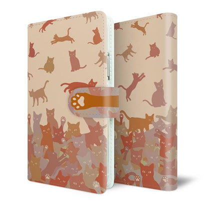 AQUOS sense2 SH-01L docomo スマホケース 手帳型 ネコ積もり UV印刷 耐衝撃