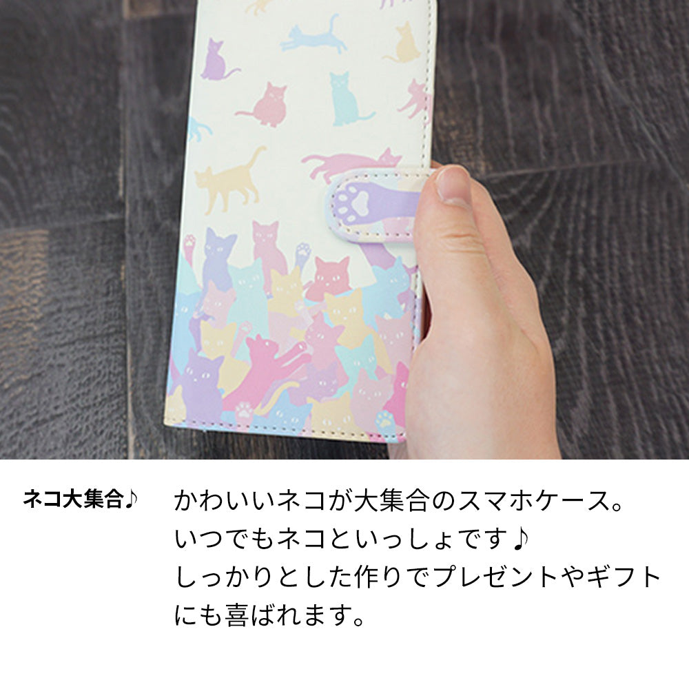 Mi Note 10 Lite スマホケース 手帳型 ネコ積もり UV印刷