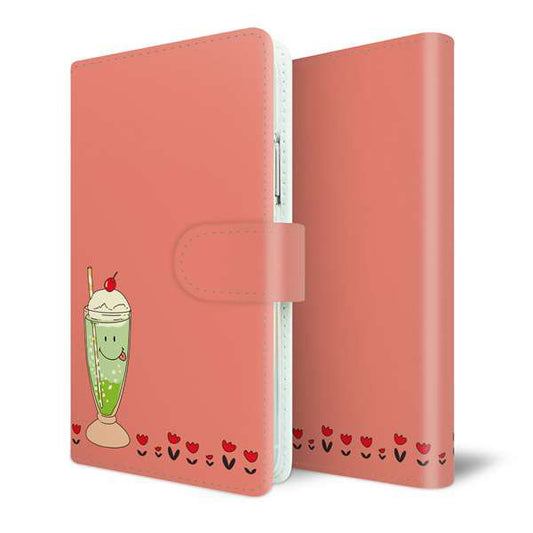 arrows We2 FCG02 au スマホケース 手帳型 スイーツ ニコちゃん スマイル