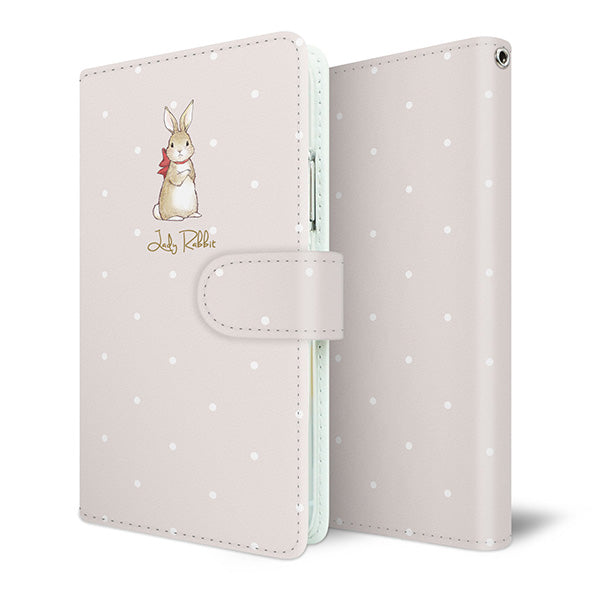 Xperia 1 VII SO-51F docomo スマホケース 手帳型 Lady Rabbit うさぎ 耐衝撃