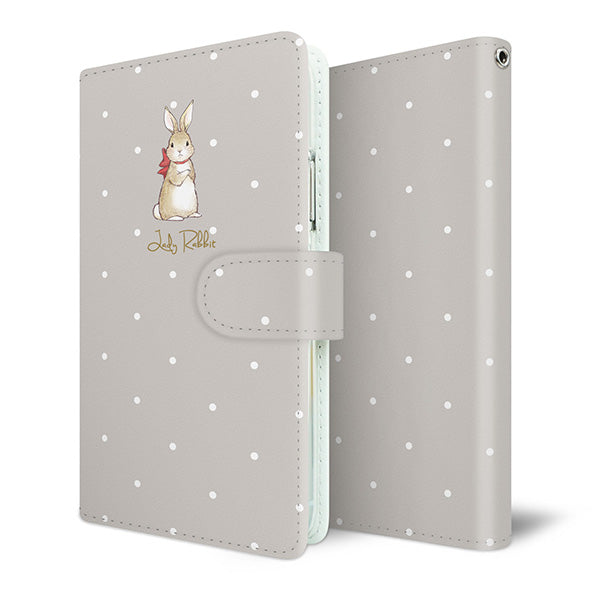 AQUOS wish4 SH-52E docomo スマホケース 手帳型 Lady Rabbit うさぎ 耐衝撃