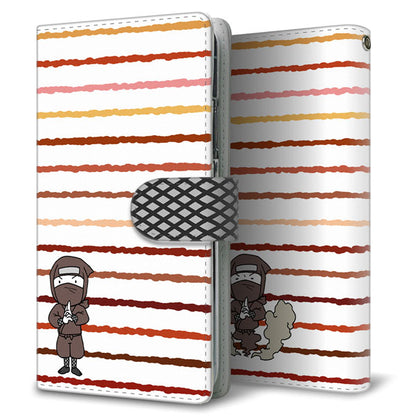 Xperia 1 III SOG03 au スマホケース 手帳型 ニンジャ 印刷 忍者 ベルト