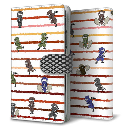 iPhone17 Pro スマホケース 手帳型 ニンジャ ブンシン 印刷 忍者 ベルト