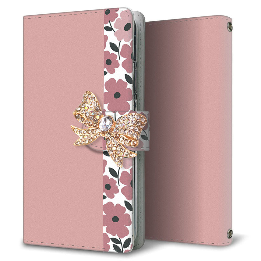 Xperia XZ 601SO SoftBank くすみガーデン 大人かわいい プリント手帳型ケース 耐衝撃