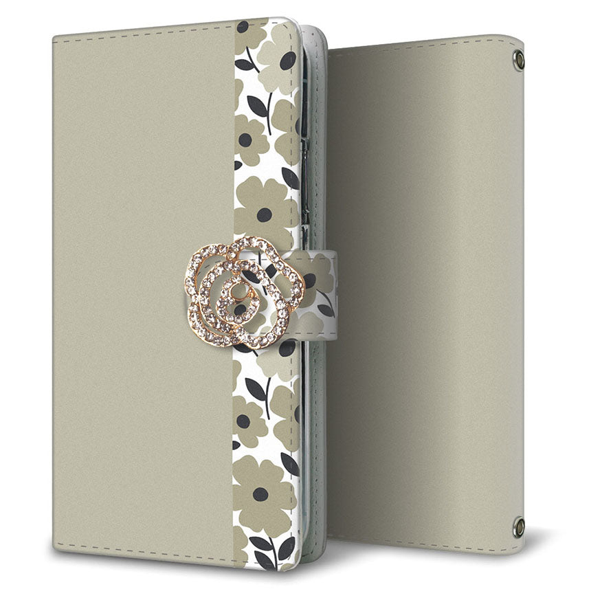 Xperia XZ2 Compact SO-05K docomo くすみガーデン 大人かわいい プリント手帳型ケース 耐衝撃