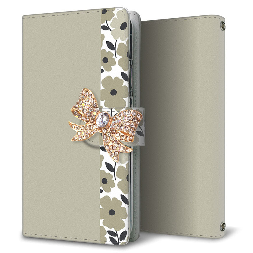 LG VELVET L-52A docomo くすみガーデン 大人かわいい プリント手帳型ケース 耐衝撃