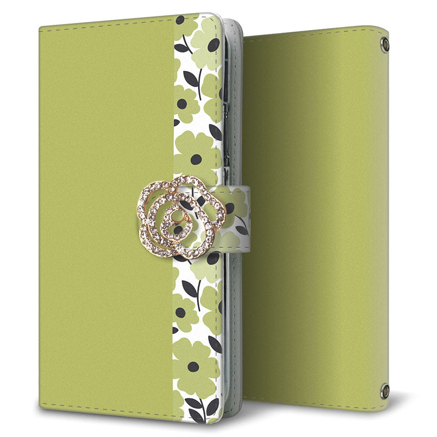 LG K50 802LG SoftBank くすみガーデン 大人かわいい プリント手帳型ケース 耐衝撃