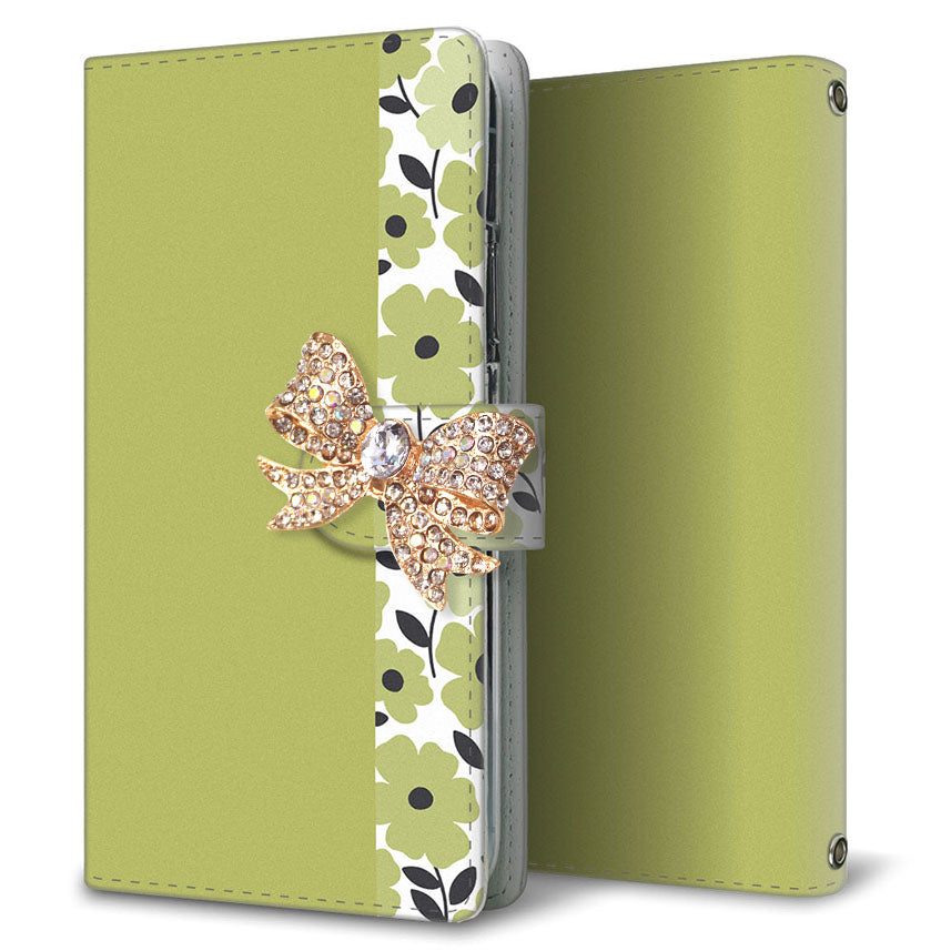 Xperia Ace III SOG08 au くすみガーデン 大人かわいい プリント手帳型ケース 耐衝撃