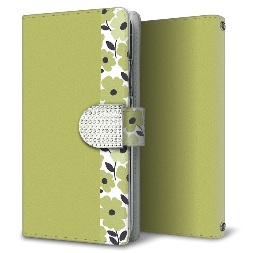 Xperia Ace III SOG08 au くすみガーデン 大人かわいい プリント手帳型ケース 耐衝撃