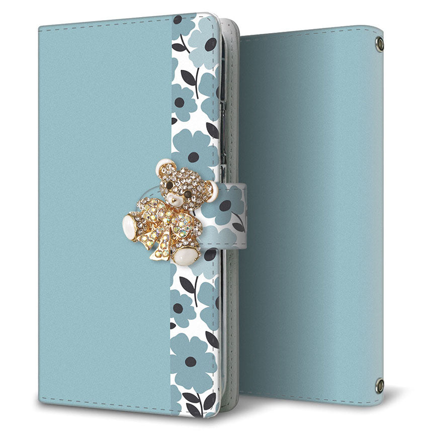 HUAWEI P30 Pro HW-02L docomo くすみガーデン 大人かわいい プリント手帳型ケース 耐衝撃