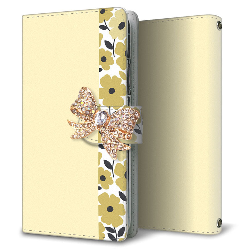 Galaxy S23 Ultra SCG20 au くすみガーデン 大人かわいい プリント手帳型ケース 耐衝撃