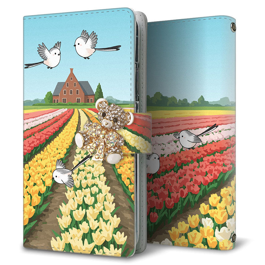 Xiaomi 14T XIG07 au シマエナガとかわいい時間 プリント手帳型ケース 耐衝撃