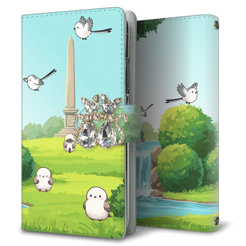 Google Pixel 3 XL シマエナガとかわいい時間 プリント手帳型ケース 耐衝撃