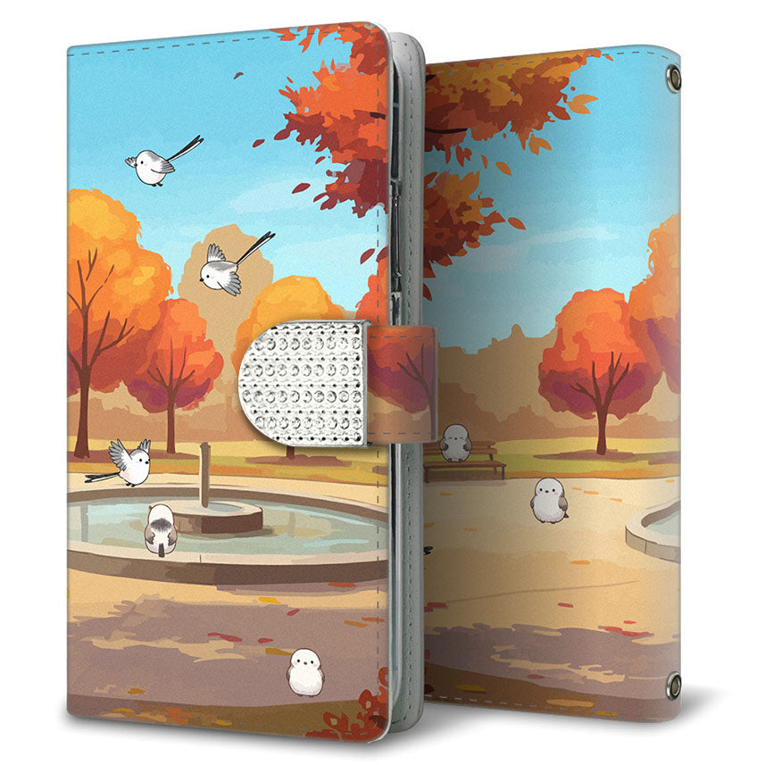 OPPO Reno3 5G SoftBank シマエナガとかわいい時間 プリント手帳型ケース 耐衝撃