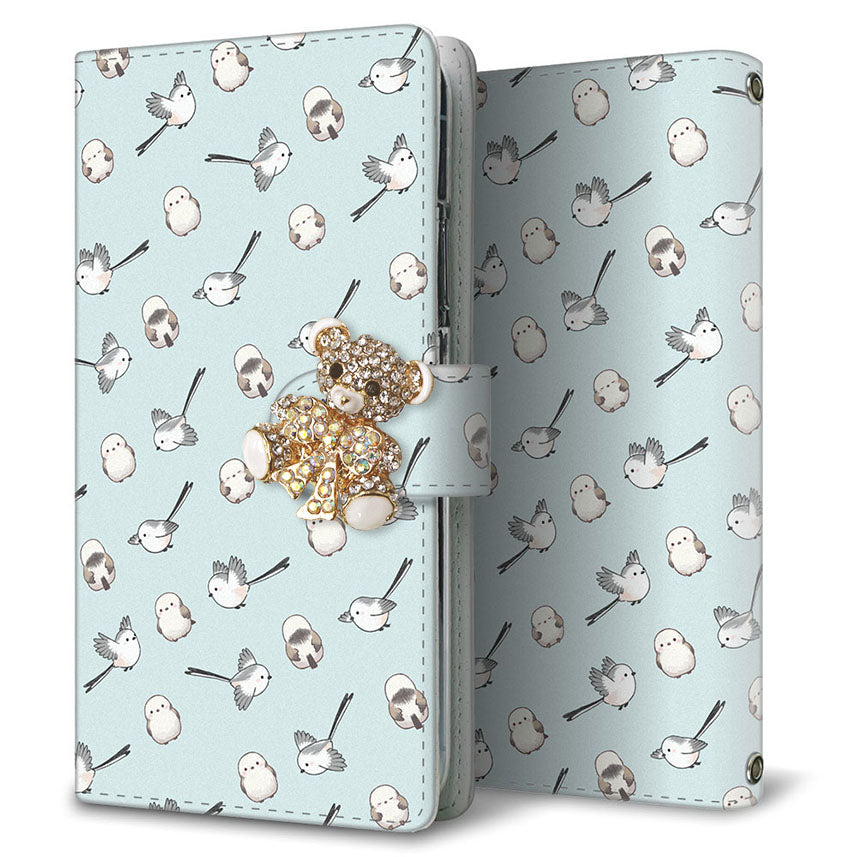 AQUOS sense10 SHG15 au シマエナガとかわいい時間 プリント手帳型ケース 耐衝撃