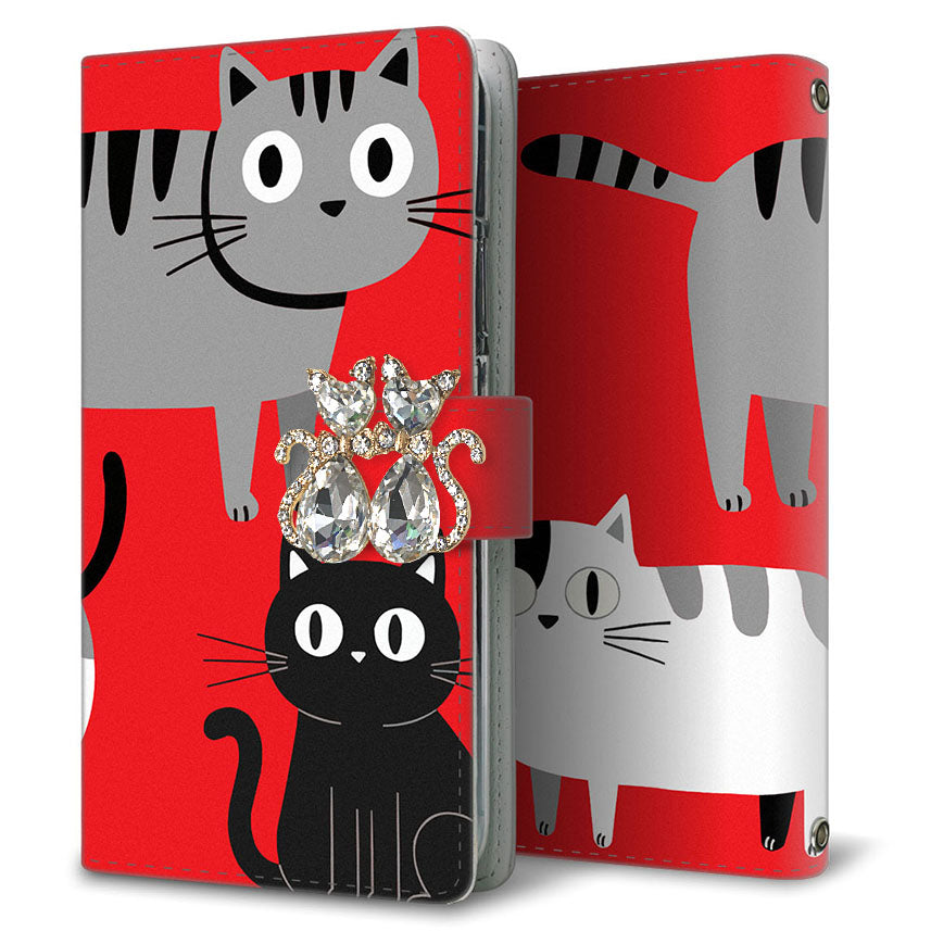 MONO MO-01J docomo サイレントキャット プリント手帳型ケース 耐衝撃