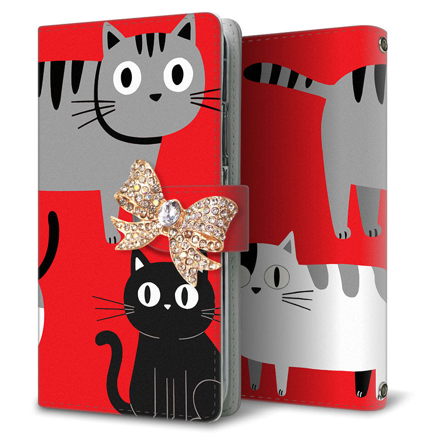 MONO MO-01J docomo サイレントキャット プリント手帳型ケース 耐衝撃