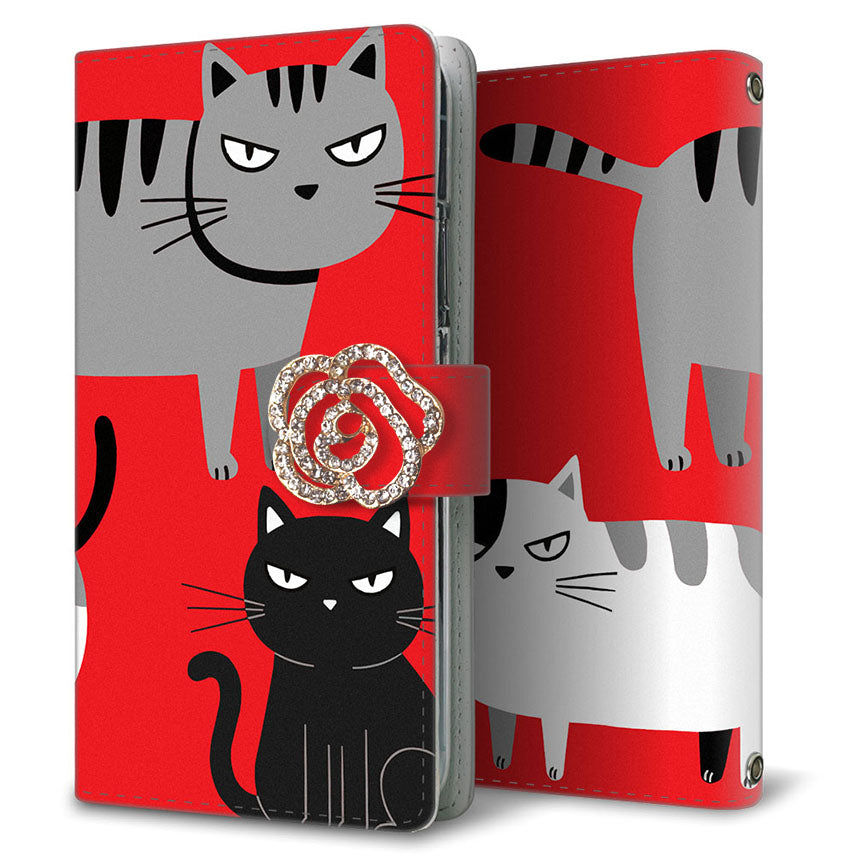 AQUOS Xx3 506SH SoftBank サイレントキャット プリント手帳型ケース 耐衝撃