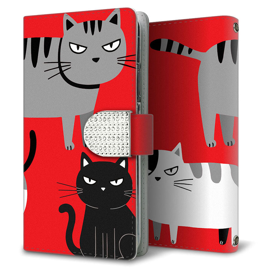 Google Pixel 5a (5G) サイレントキャット プリント手帳型ケース 耐衝撃