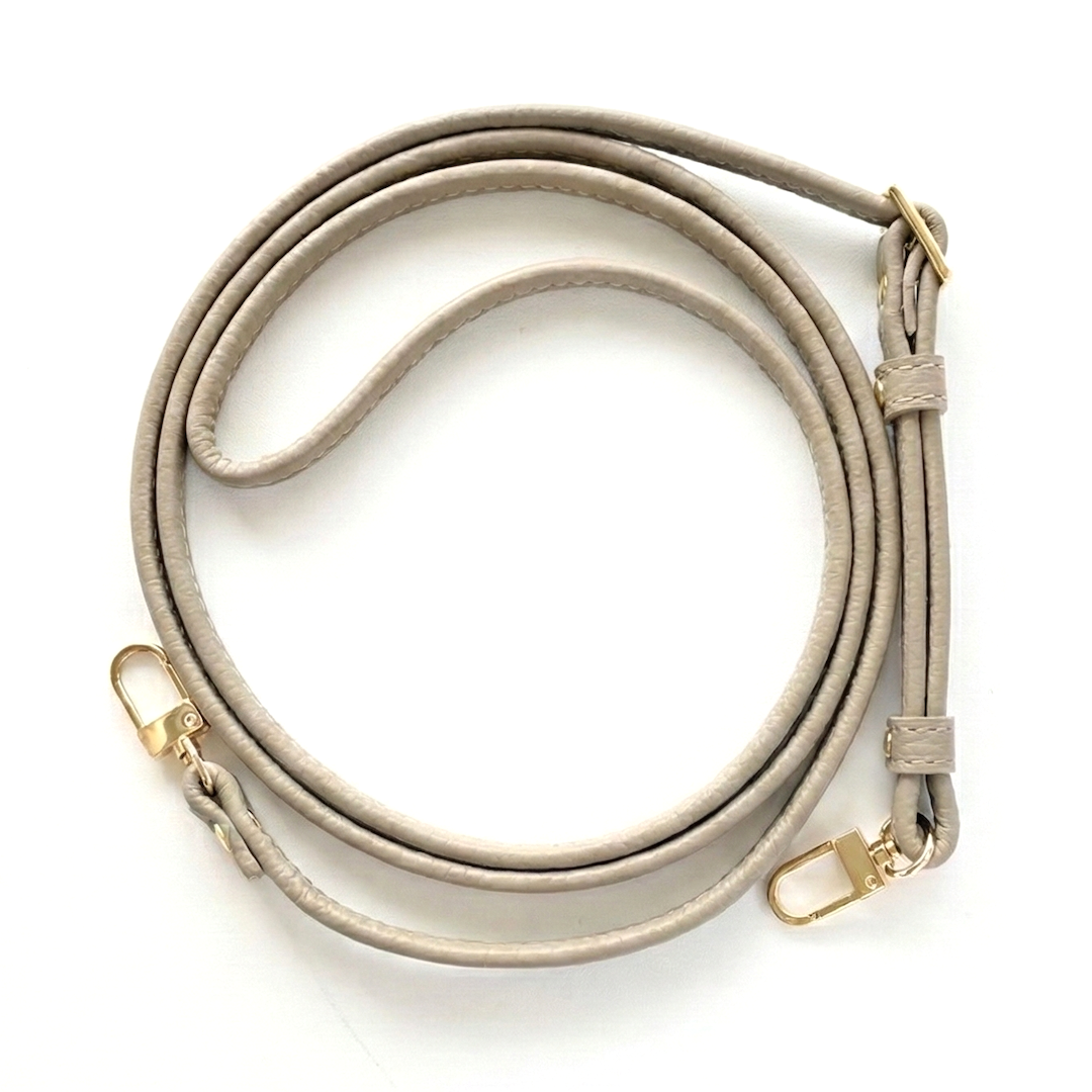 二つ折り 長さ調節可能ロングストラップ 【 本革 Nuance 】  約83～156cm