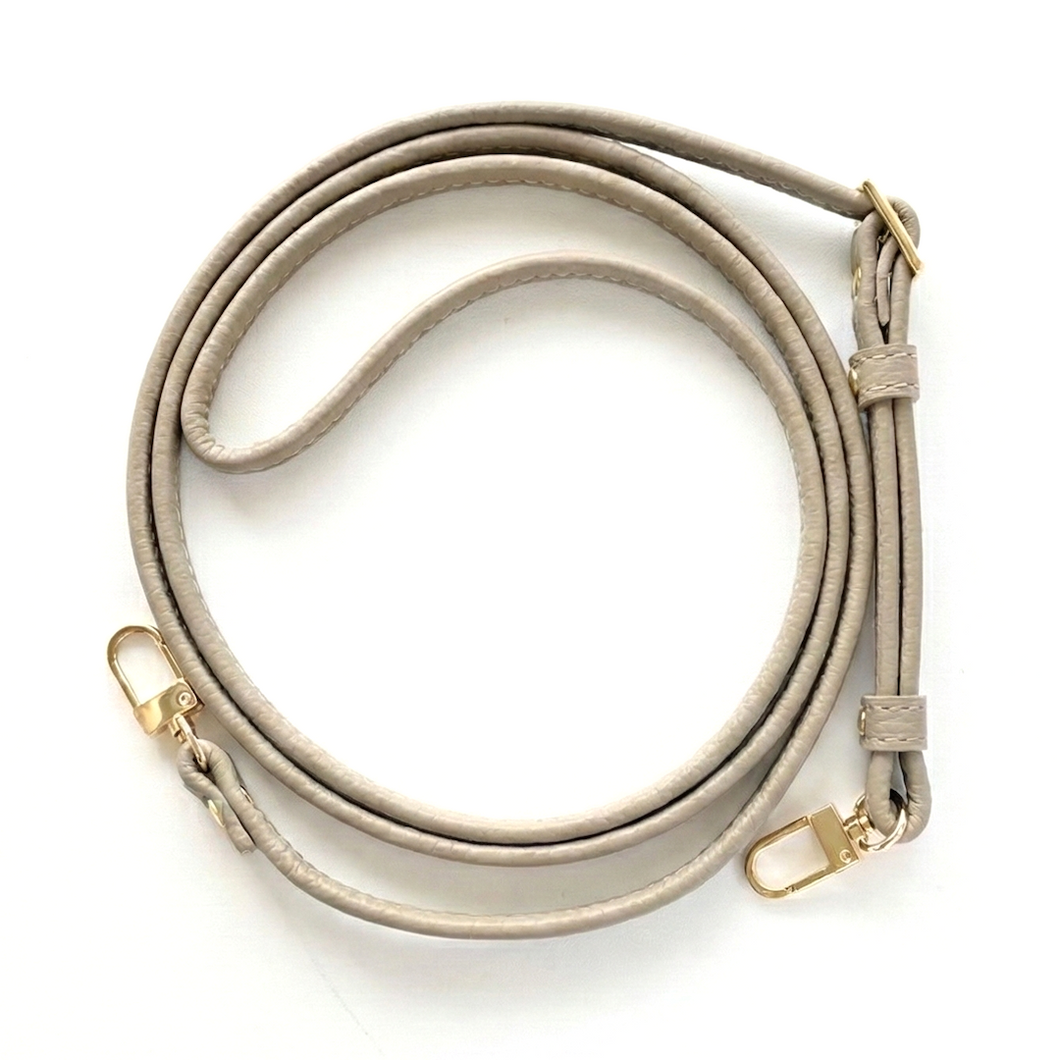 二つ折り 長さ調節可能ロングストラップ 【 本革 Nuance 】  約83～156cm