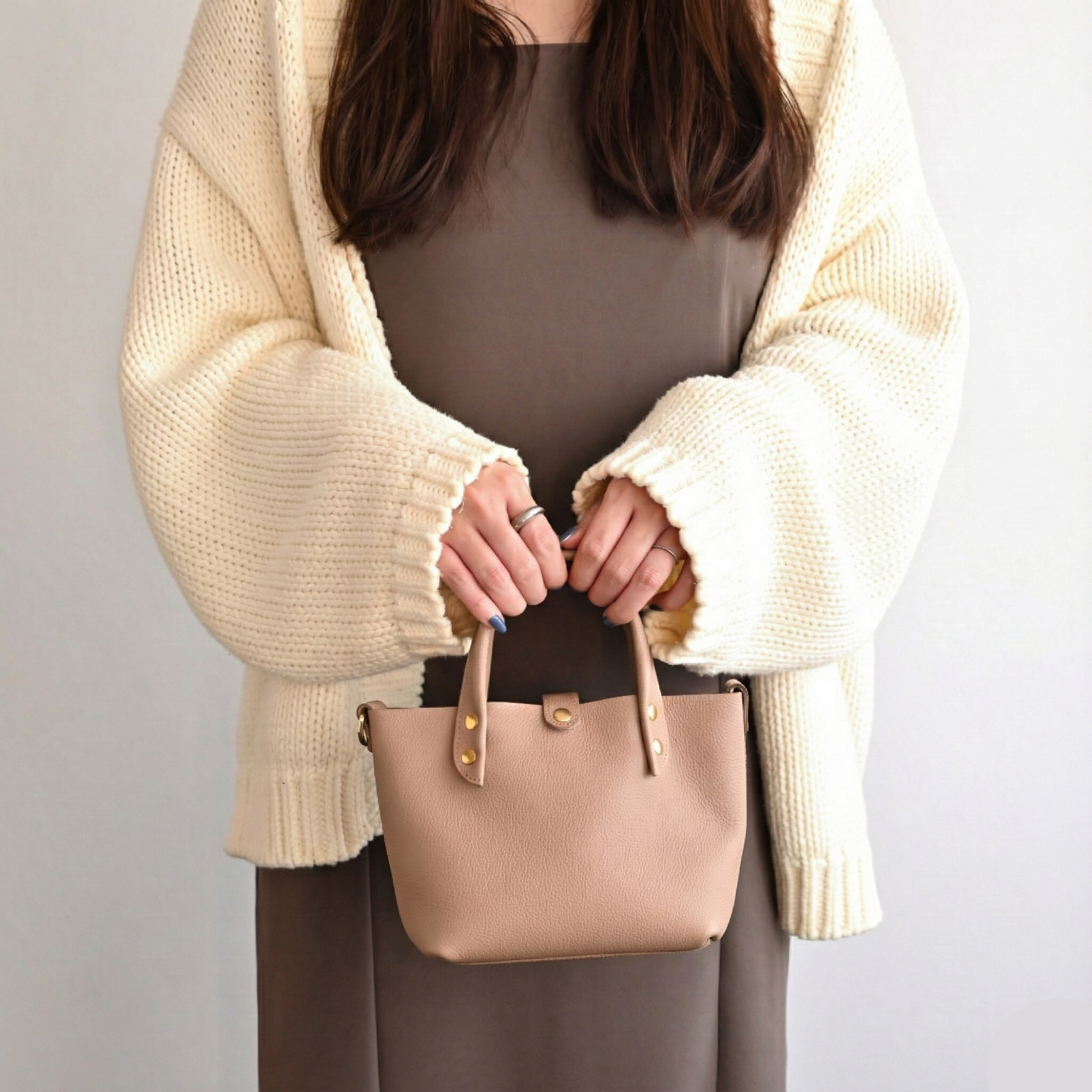 姫路レザー シュリンクレザー ミニトートバッグ