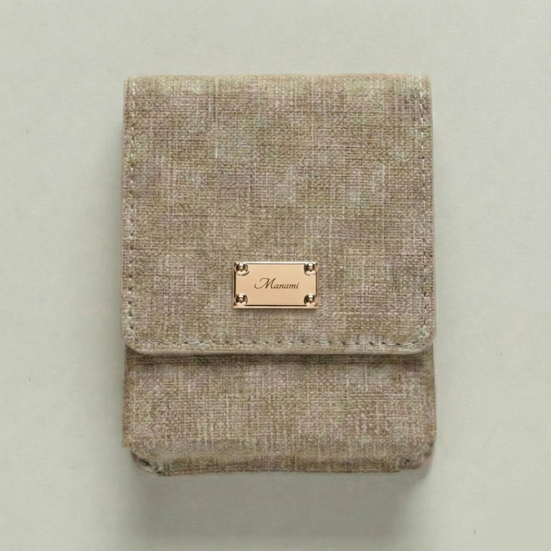 フィオレッティ 市松模様 リップケース コスメポーチ