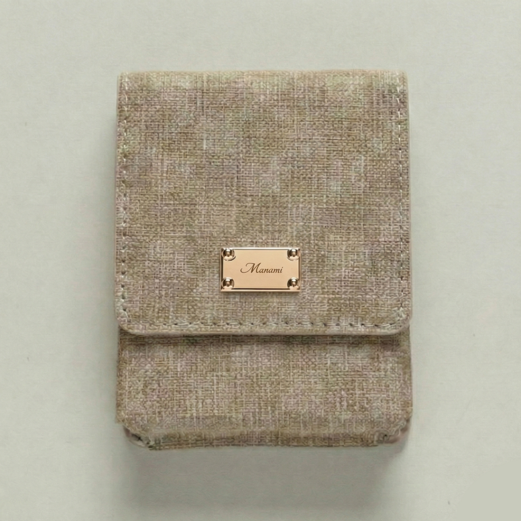 フィオレッティ 市松模様 リップケース コスメポーチ