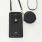 ミラー付き スマホポシェット＆ラウンドポーチ セット simple 名入れ ミニ財布
