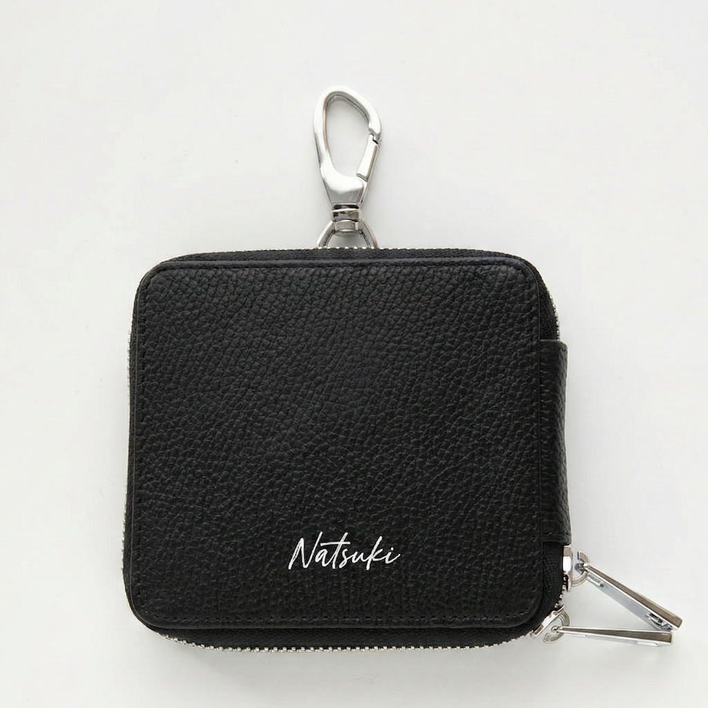 カードポケット付き 横並び 3個収納 スマートキーケース 【 simple 名入れ 】 くすみカラー キーケース クリア窓 カード収納 文字入れ