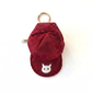 コーデュロイ キャップポーチ 刺繍 猫 小物入れ