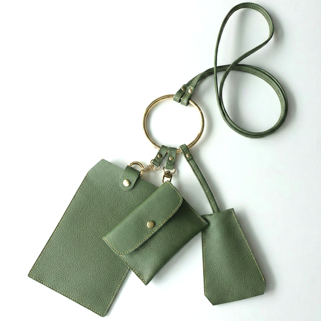 姫路レザー シュリンクレザー リング ショルダーバッグ