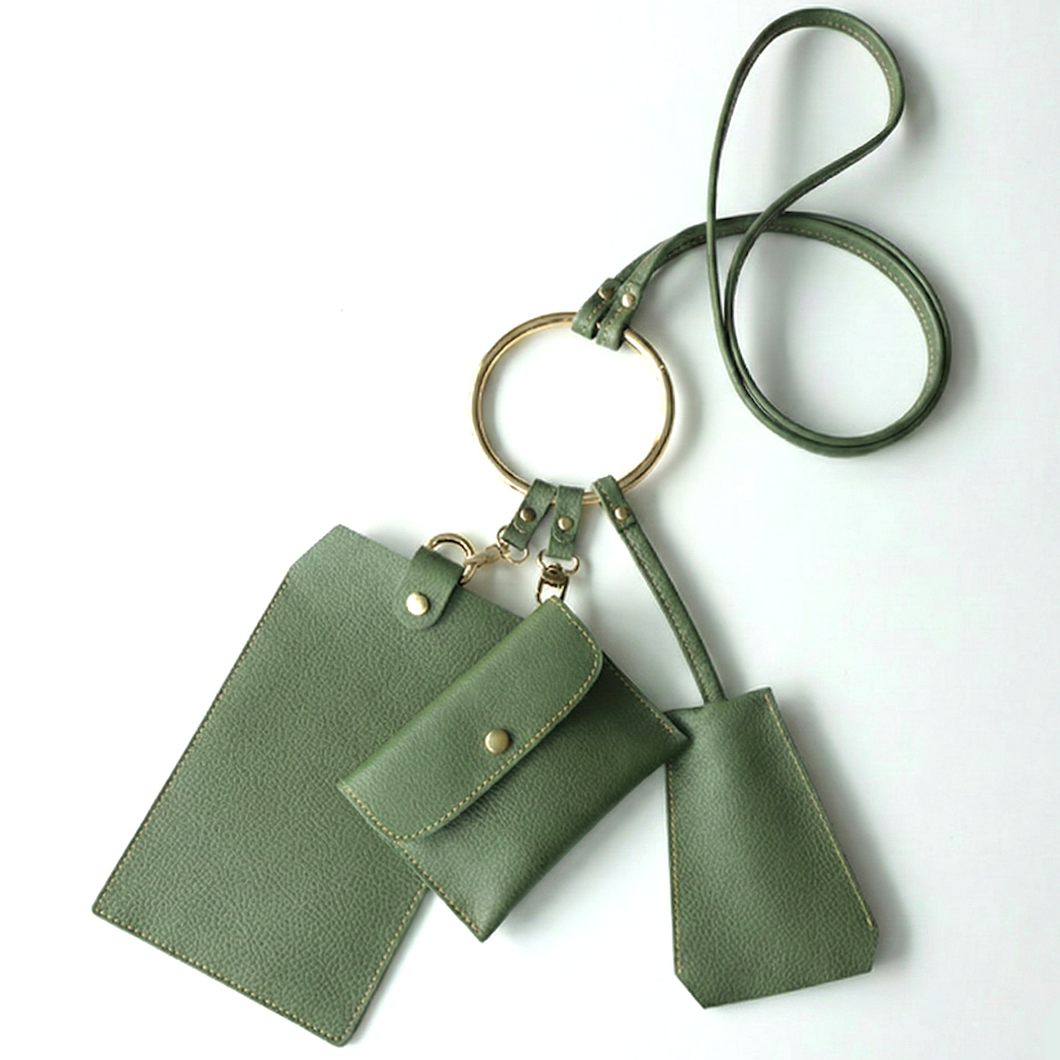 姫路レザー シュリンクレザー リング ショルダーバッグ