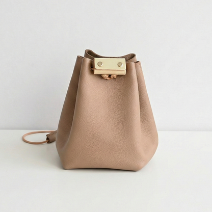 姫路レザー シュリンクレザー 巾着バッグ