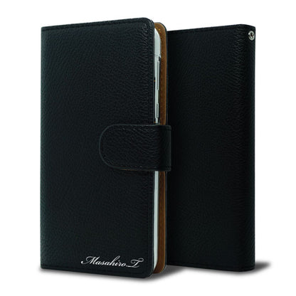 BASIO active SHG09 au 【名入れ】レザーハイクラス 手帳型ケース 耐衝撃