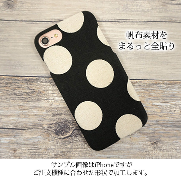 AQUOS sense10 SH-M33 水玉帆布まるっと全貼りハードケース