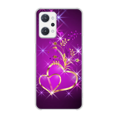 OPPO reno9 A A301OP Y!mobile 高画質仕上げ 背面印刷 ハードケースきらめきハート