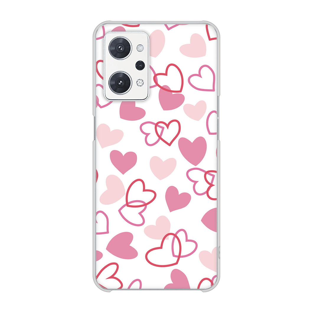 OPPO reno9 A A301OP Y!mobile 高画質仕上げ 背面印刷 ハードケースハートがいっぱい