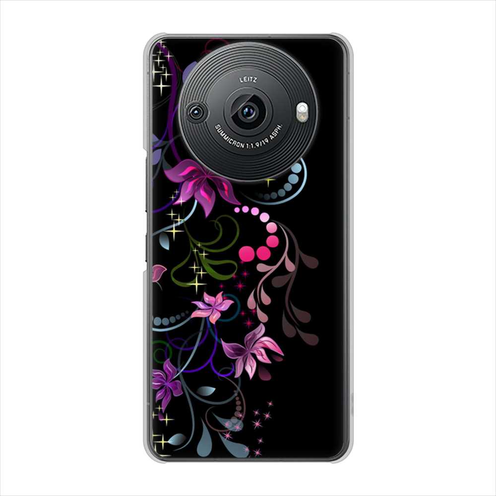 AQUOS R8 pro A301SH SoftBank 高画質仕上げ 背面印刷 ハードケース 【263 闇に浮かぶ華】