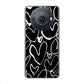 AQUOS R8 pro A301SH SoftBank 高画質仕上げ 背面印刷 ハードケース 【1124 ハート BK＆WH】