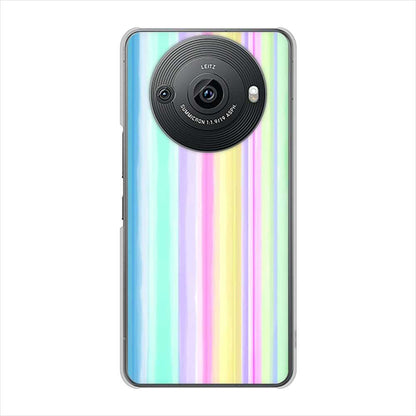 AQUOS R8 pro A301SH SoftBank 高画質仕上げ 背面印刷 ハードケースレインボー