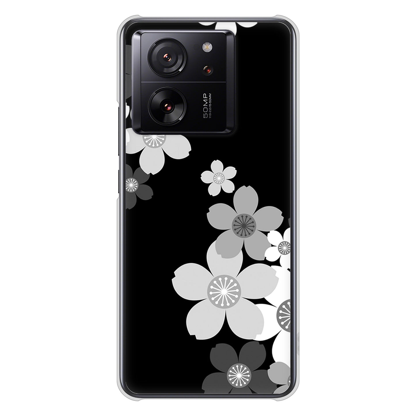 Xiaomi 13T Pro A301XM SoftBank 高画質仕上げ 背面印刷 ハードケース 【1334 桜のフレーム】