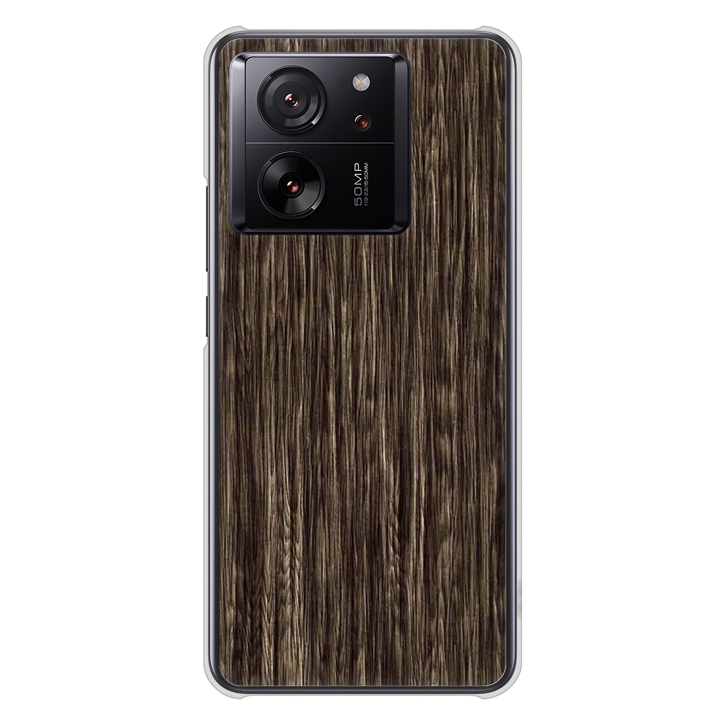 Xiaomi 13T Pro A301XM SoftBank 高画質仕上げ 背面印刷 ハードケース 【EK848 木目ダークブラウン】