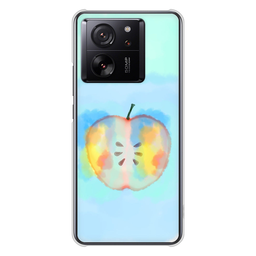 Xiaomi 13T Pro A301XM SoftBank 高画質仕上げ 背面印刷 ハードケース 【YJ181 りんご 水彩181】