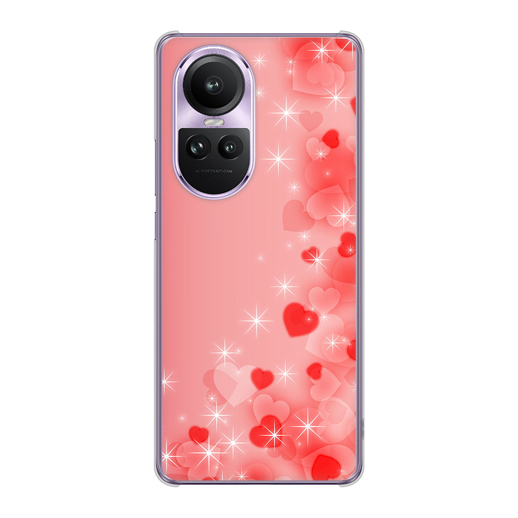 OPPO Reno10 Pro 5G A302OP SoftBank 高画質仕上げ 背面印刷 ハードケース 【003 ハート色の夢】
