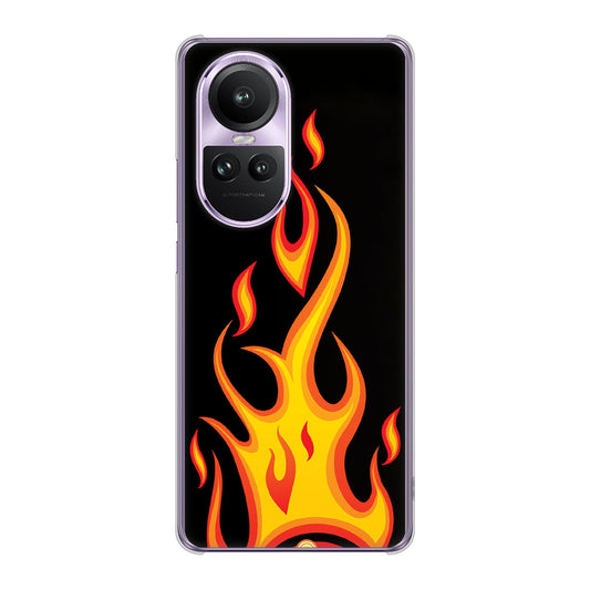 OPPO Reno10 Pro 5G A302OP SoftBank 高画質仕上げ 背面印刷 ハードケース 【010 ファイヤー】