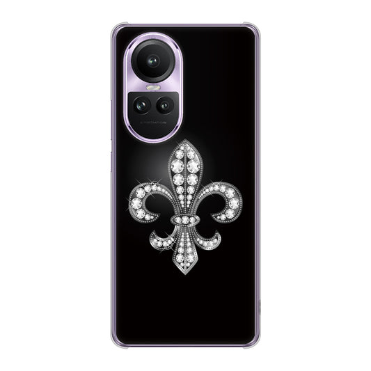 OPPO Reno10 Pro 5G A302OP SoftBank 高画質仕上げ 背面印刷 ハードケース 【042 ラインストーン風の印刷ゴージャスユリ】